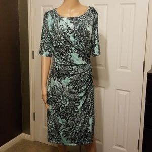 Green & Black Wrap dress